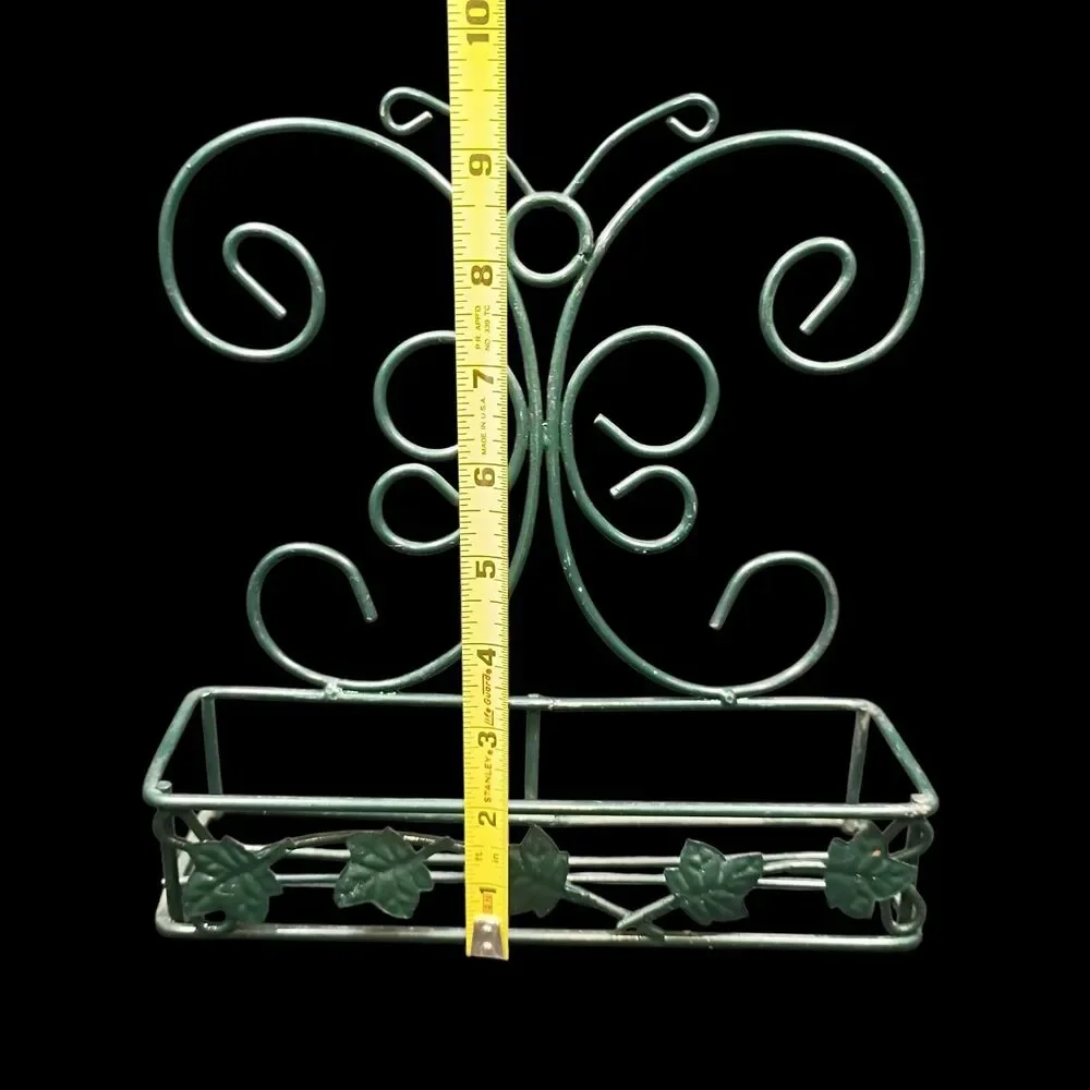 Retro Wall Hanging Wire Butterfly Shelf/Basket Cottage Core Country Farmhouse